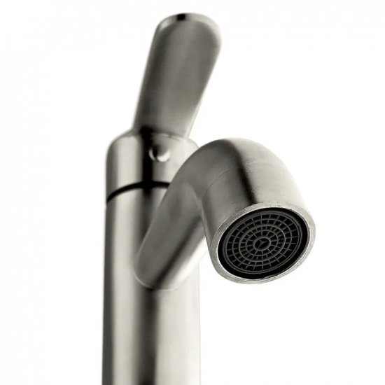 Смеситель для раковины MAGNUS 9150 из нержавеющей стали, сатин Смеситель для раковины MAGNUS 9150 из нержавеющей стали, сатин