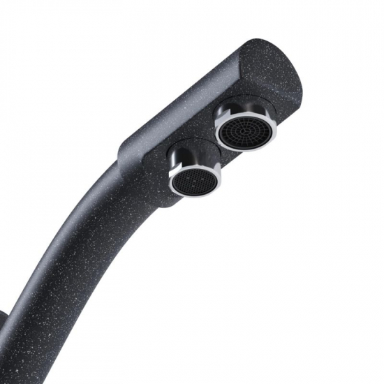 Смеситель для кухни MIXLINE ML-GS05 (309) с подключением к фильтру, тёмно-серый