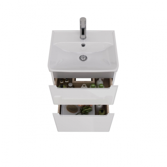 Тумба для комплекта LEMARK Buno 50, 2 ящика, белая, под раковину Neon 50