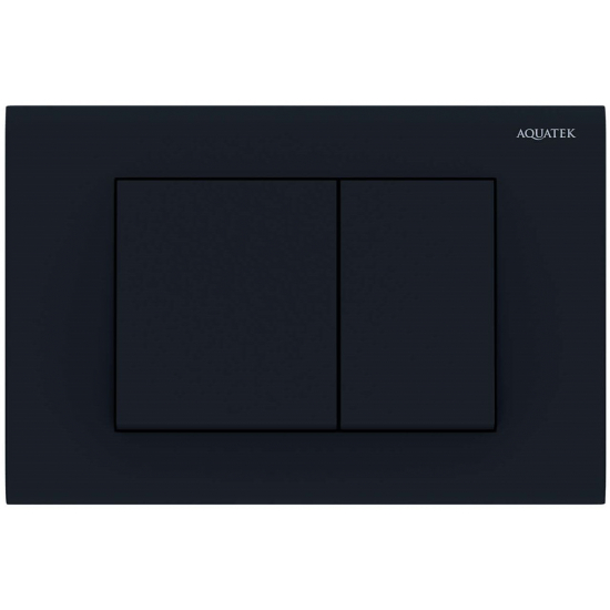 Кнопка для инсталляции AQUATEK PNS-0000005 (001DQ) чёрный матовый, пневматическая