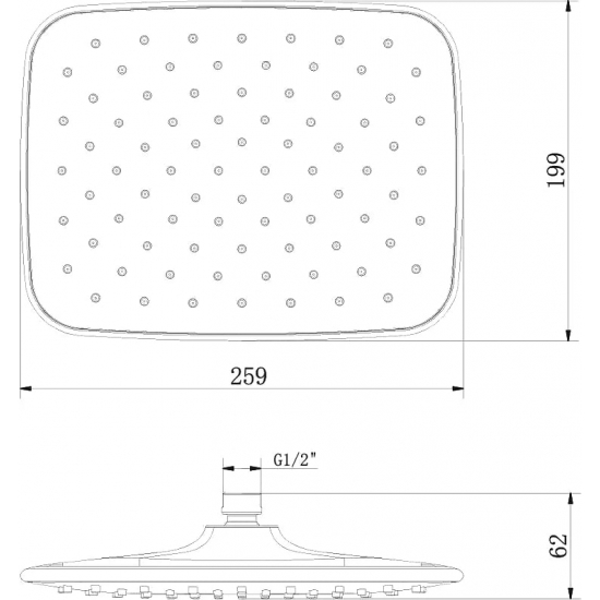 Верхний душ LEMARK LM8133C