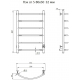 Полотенцесушитель электрический ТРУГОР Пэк 5 80х50 с выключателем, хром