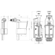 Сливной механизм АНИ ПЛАСТ WC3050C с боковой подводкой G 1/2", хром кнопка двойная