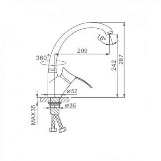 Смеситель для кухни FRAP F4101-12 белый