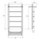 Полотенцесушитель водяной ZOX ЛЦ 80х40 1'' полка 5 перекладин Дуга, с нижним подключением В4