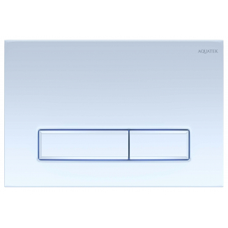 Кнопка для инсталляции AQUATEK KDI-0000021 Slim (009A) белый глянец, клавиши прямоугольные