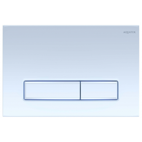 Кнопка для инсталляции AQUATEK KDI-0000021 Slim (009A) белый глянец, клавиши прямоугольные