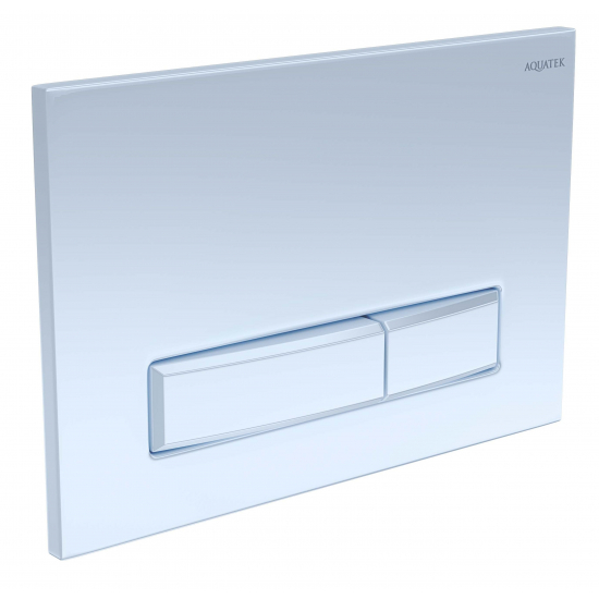 Кнопка для инсталляции AQUATEK KDI-0000021 Slim (009A) белый глянец, клавиши прямоугольные