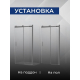 Душевая дверь в нишу SANTREK AQUA Evo-DF-1600-С-Matt Black 160x195 стекло прозрачное, профиль чёрный