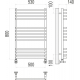 Полотенцесушитель водяной TERMINUS Берн П13 500х800