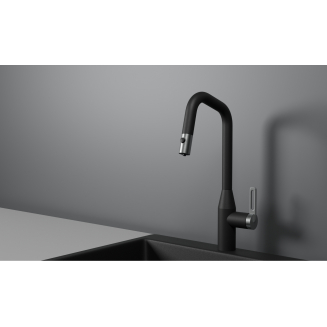 Смеситель для кухни GRANULA 8171 с вытяжным изливом, турмалин