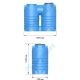 Ёмкость AНИОН EVO1000ФК2 объем 1000 литров вертикальная с дыхательным клапаном синяя