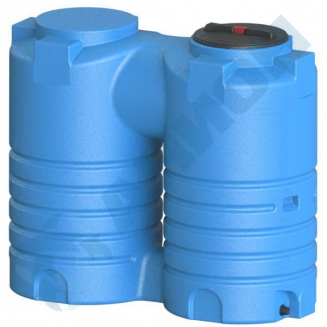 Ёмкость AНИОН EVO1000ФК2З объем 1000 литров с дыхательным клапаном и сливом синяя