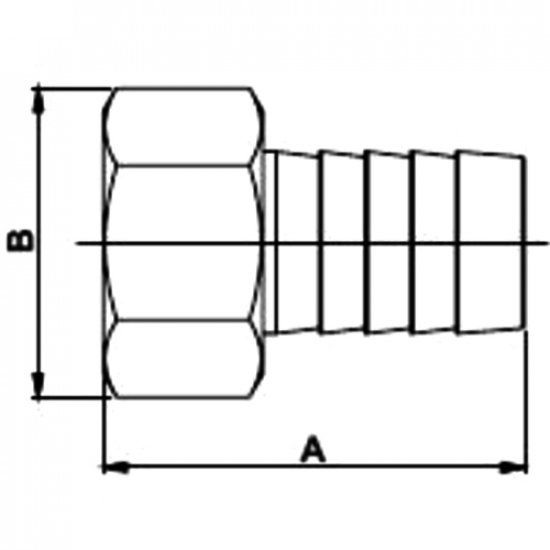 Соединитель для шланга FRAP F361.1204 -12x1/2" штуцер с внутренней резьбой