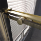 Душевой уголок VECONI Premium Trento PTC-SP-40G 150x90, стекло прозрачное, профиль золотой