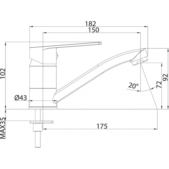 Смеситель для раковины MILARDO Helic HELSBR0M01 хром