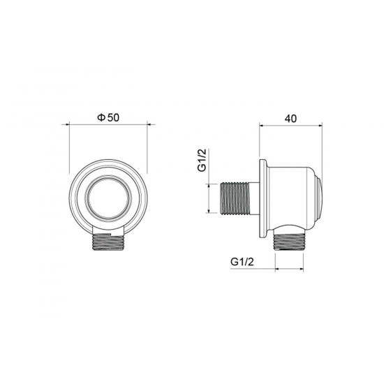 Шланговое подключение AQUATEK Классик AQ2461CR хром