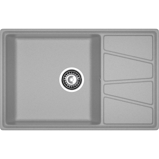 Мойка для кухни GRANFEST Vertex 780L чаша+крыло 780х500 мм, серый