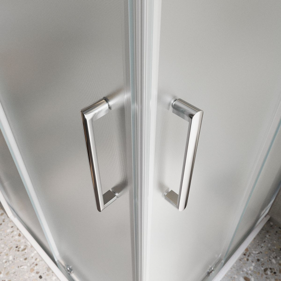 Душевой уголок BelBagno LUCE-AH-2-100/80-P-Cr стекло рифлёное, профиль хром