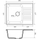 Мойка для кухни GRANFEST Quarz(ECO) Z13 чаша+крыло 618х477 мм кварцевая, тёмно-серый