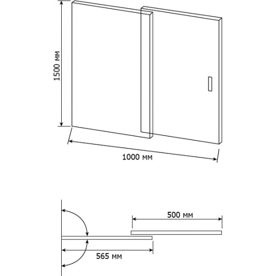 Шторка для ванны RGW Screens SC-40 1000x1500