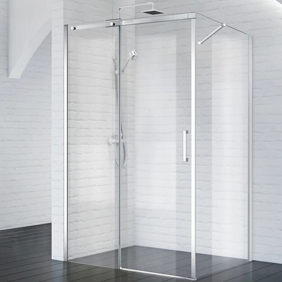 Душевой уголок BelBagno ACQUA-AH-1-140/80-C-Cr стекло прозрачное