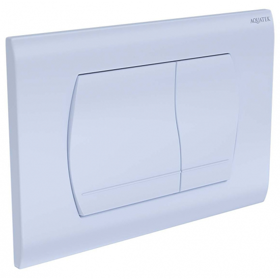 Кнопка для инсталляции AQUATEK KDI-0000046 (021A) белая глянец, клавиши прямоугольные