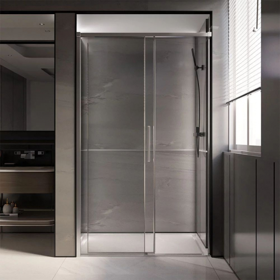 Душевая дверь в нишу VECONI Premium Trento PTD-40CH 130x200 стекло прозрачное, профиль хром