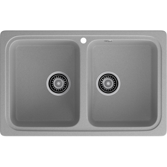 Мойка для кухни SANTREK AQUA PRO Boxy SA-S780K 2 чаши 786х500 мм, серый