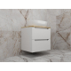 Тумба с раковиной STYLE LINE Бали 60 белый софт со столешницей, раковина MODUO 50 Square