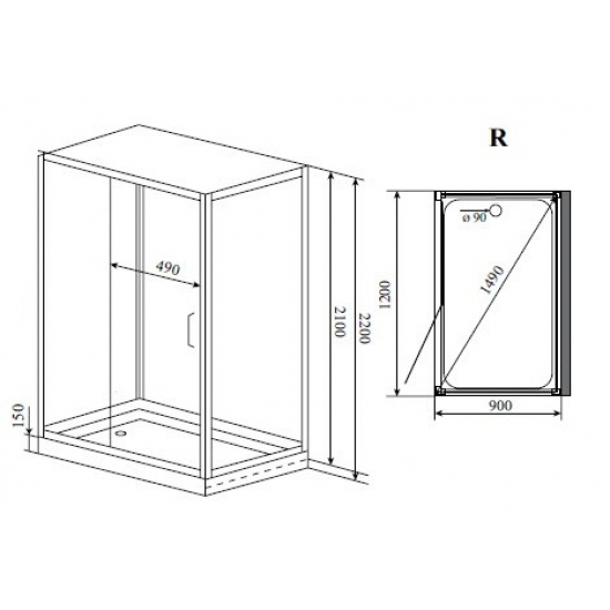 Душевая кабина TIMO Premium PURO H-511 R 120x90x220 с хамамом