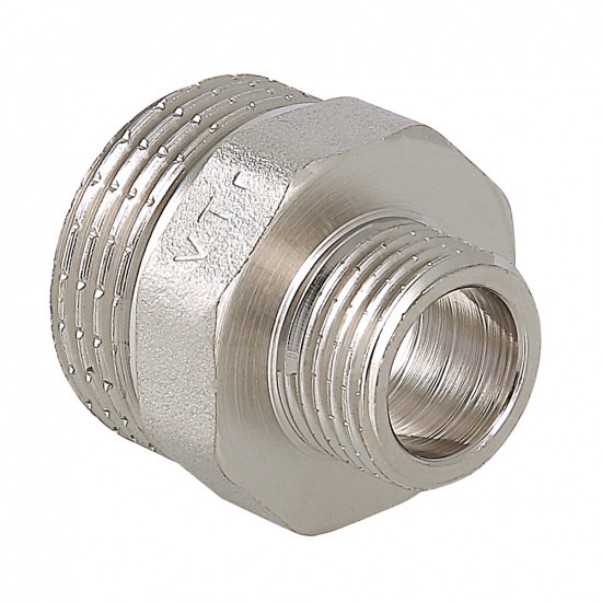 Ниппель резьбовой переходной VALTEC 3/8" х 1/4" латунный 10-8 мм VTr.580.N.0302