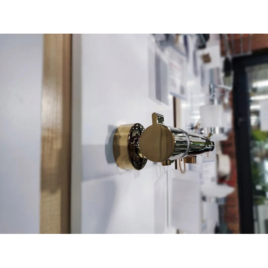 Смеситель для душа HANSGROHE Ecostat Comfort 13116990 с термостатом, полированное золото