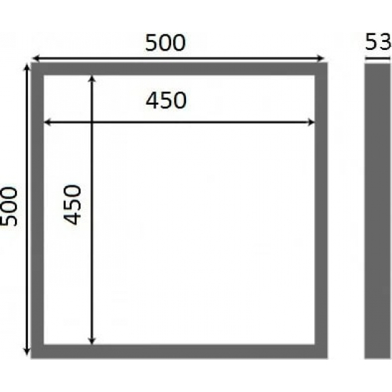 Ревизионный люк под плитку AL-KR  LYUKER 50x50 см алюминиевый нажимной