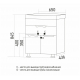 Тумба с раковиной MIXLINE Этьен 65 напольная, с раковиной Elen 65