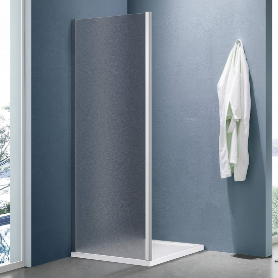 Боковая стенка SANTREK AQUA Lea-SP-800-G-Chrome 80x185 стекло грейп, профиль хром