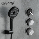 Смеситель для ванны GAPPO G03-6 G3203-6 чёрный/хром