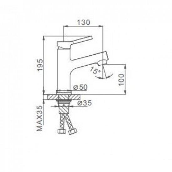 Смеситель для раковины FRAP F1044-8 белый/хром