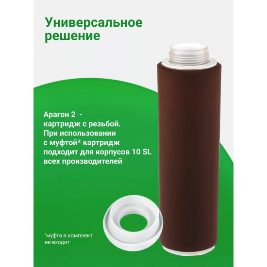 Картридж ГЕЙЗЕР Арагон 2 - 10SL с производительностью 16-25 л/мин, для жесткой воды