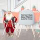 Фигурка Дед Мороз 80 см с фонарем (красный)