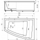 Акриловая ванна АКВАТЕК Оракул ORK180-0000013 180x125 R правая с каркасом и фронтальным экраном