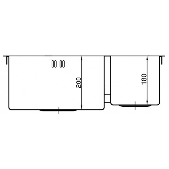 Мойка для кухни врезная SEAMAN Eco Marino SMV-575DR двухчашевая