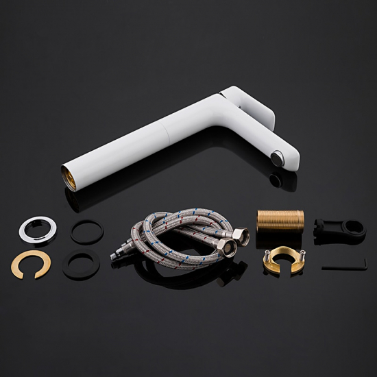 Смеситель для раковины GAPPO G48 G1048-2 белый/хром Смеситель для раковины GAPPO G48 G1048-2 белый/хром