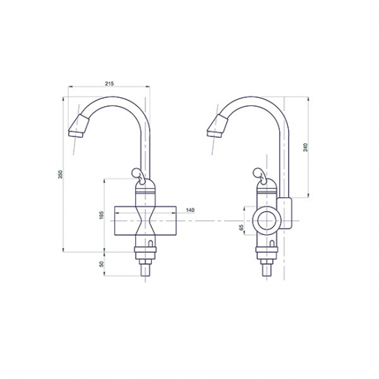 Смеситель водонагреватель MIXLINE WH-001  3,3 кВт, УЗО, кухня