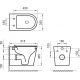 Унитаз подвесной BELBAGNO Flay-r BB053CHR безободковый, крышка BB105SC с микролифтом