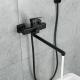 Смеситель для ванны FRUD R22152 чёрный
