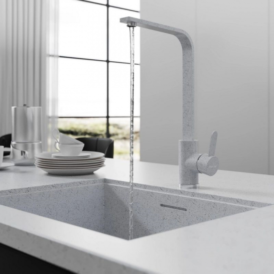 Смеситель для кухни из нержавеющей стали MIXLINE ML-GS14 (310), серый
