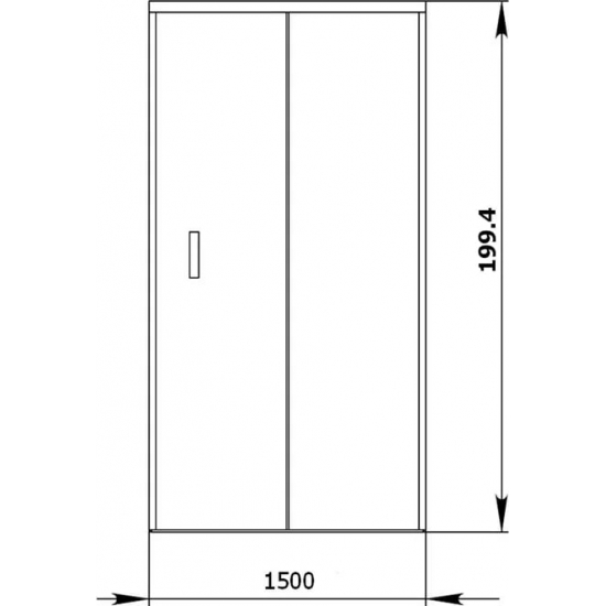 Душевая дверь в нишу AQUANET Alfa NAA6121 150x200 стекло прозрачное, профиль хром