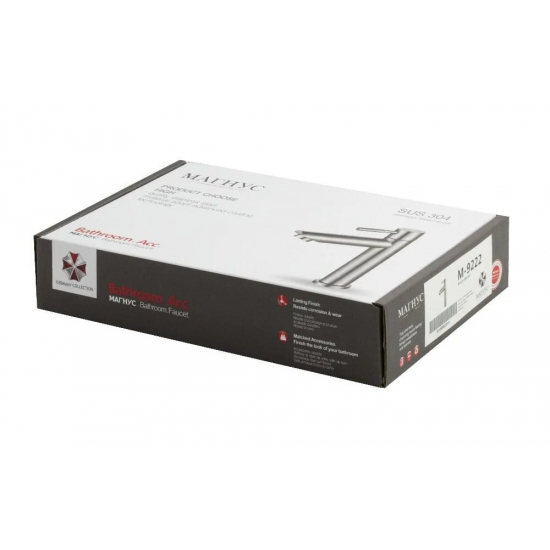 Смеситель для раковины MAGNUS 9222 из нержавеющей стали моно, сатин Смеситель для раковины MAGNUS 9222 из нержавеющей стали моно, сатин