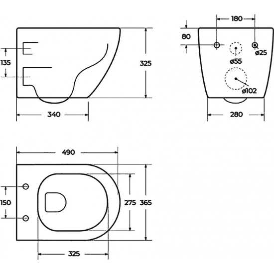 Унитаз подвесной BELBAGNO Uno BB3105CHR/SC